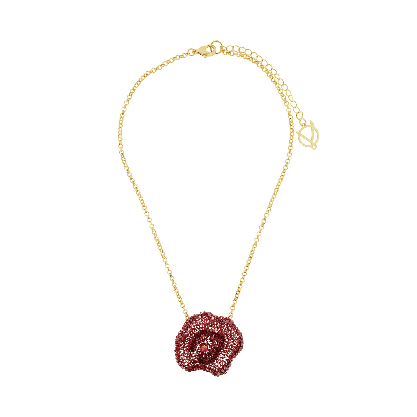 Colar de Crocê Flourish Infinite Love - Burgundy
