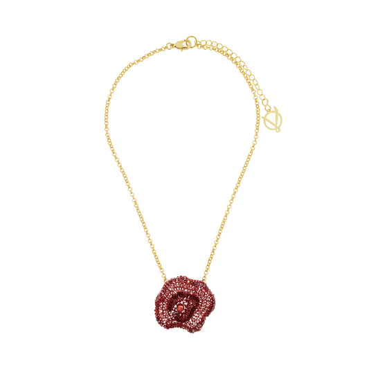 Colar de Crocê Flourish Infinite Love - Burgundy