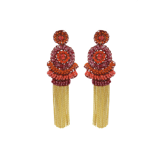 Brinco de Crochê Ripples Ocean Dreams Coral