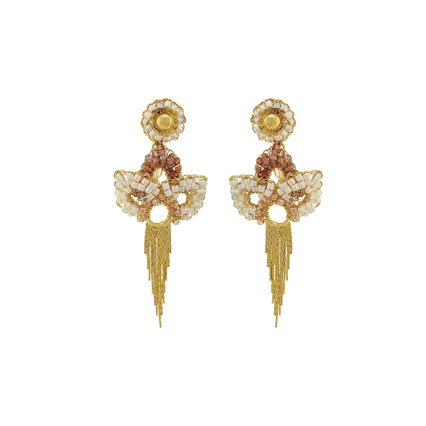 Brinco de Crochê Mermaid Fringe Post Ocean Dreams