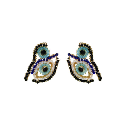 Brinco de Crochê Evil Eye Duo Dourado Sale