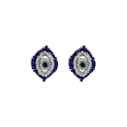Brinco de Crochê Evil Eye Post Palladium