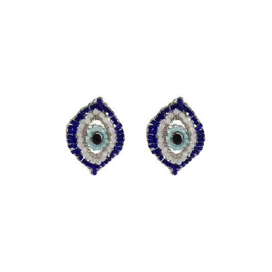 Brinco de Crochê Evil Eye Post Palladium
