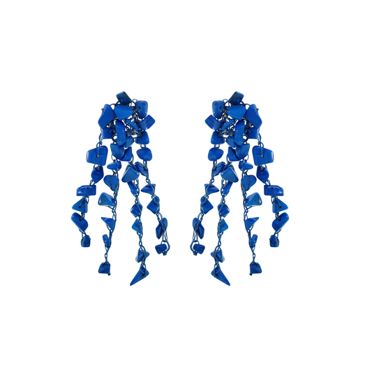 Brinco de Crochê Rocks Chandelier Azul Sale