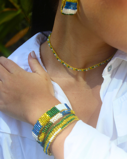 Colar de Crochê Choker Edição Copa