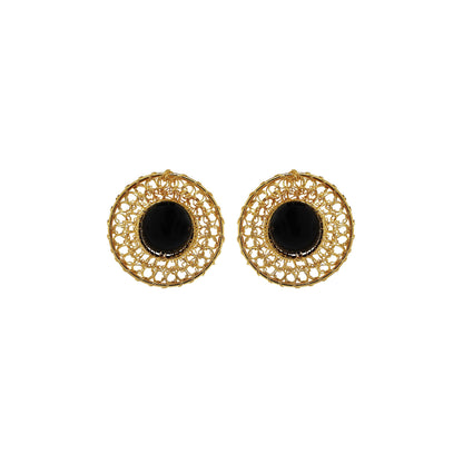 Brinco de Crochê Esfera Duo Black