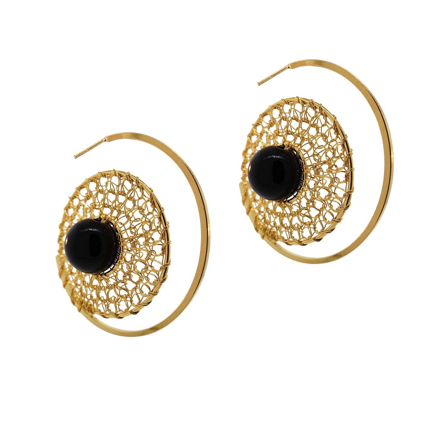 Brinco de Crochê Esfera Essencial Black