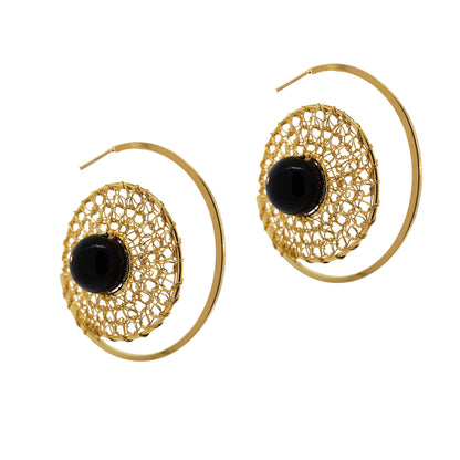 Brinco de Crochê Esfera Essencial Black