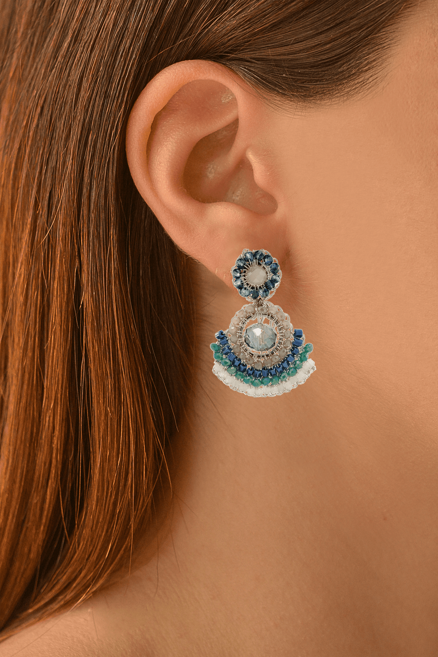 Brinco de Crochê Studs Delicate Caribbean