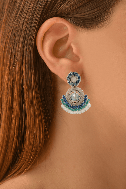 Brinco de Crochê Studs Delicate Caribbean