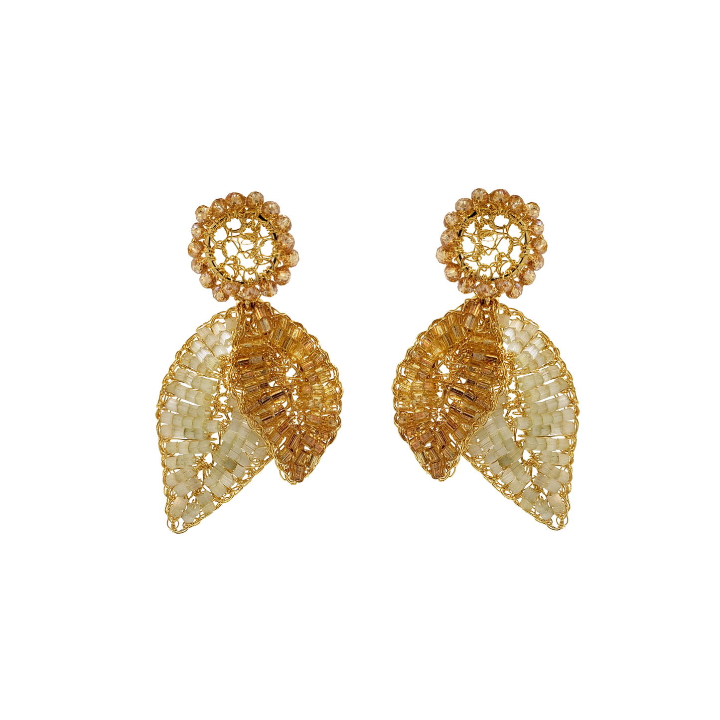 Brinco de Crochê Flore-Ser Dourado