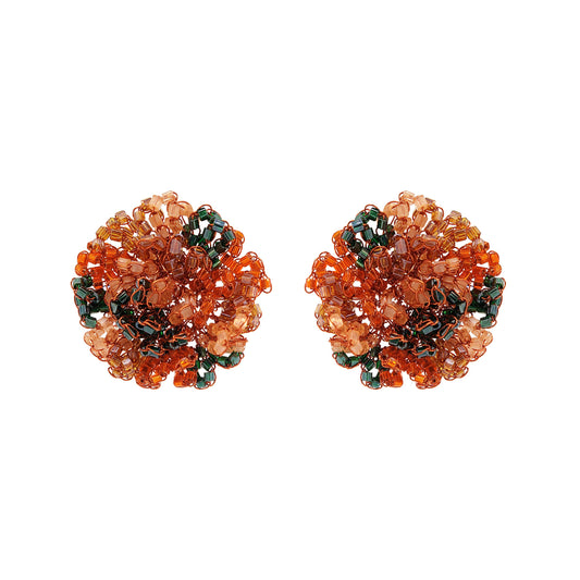Brinco de Crochê Tucumã Laranja Mystic Forest