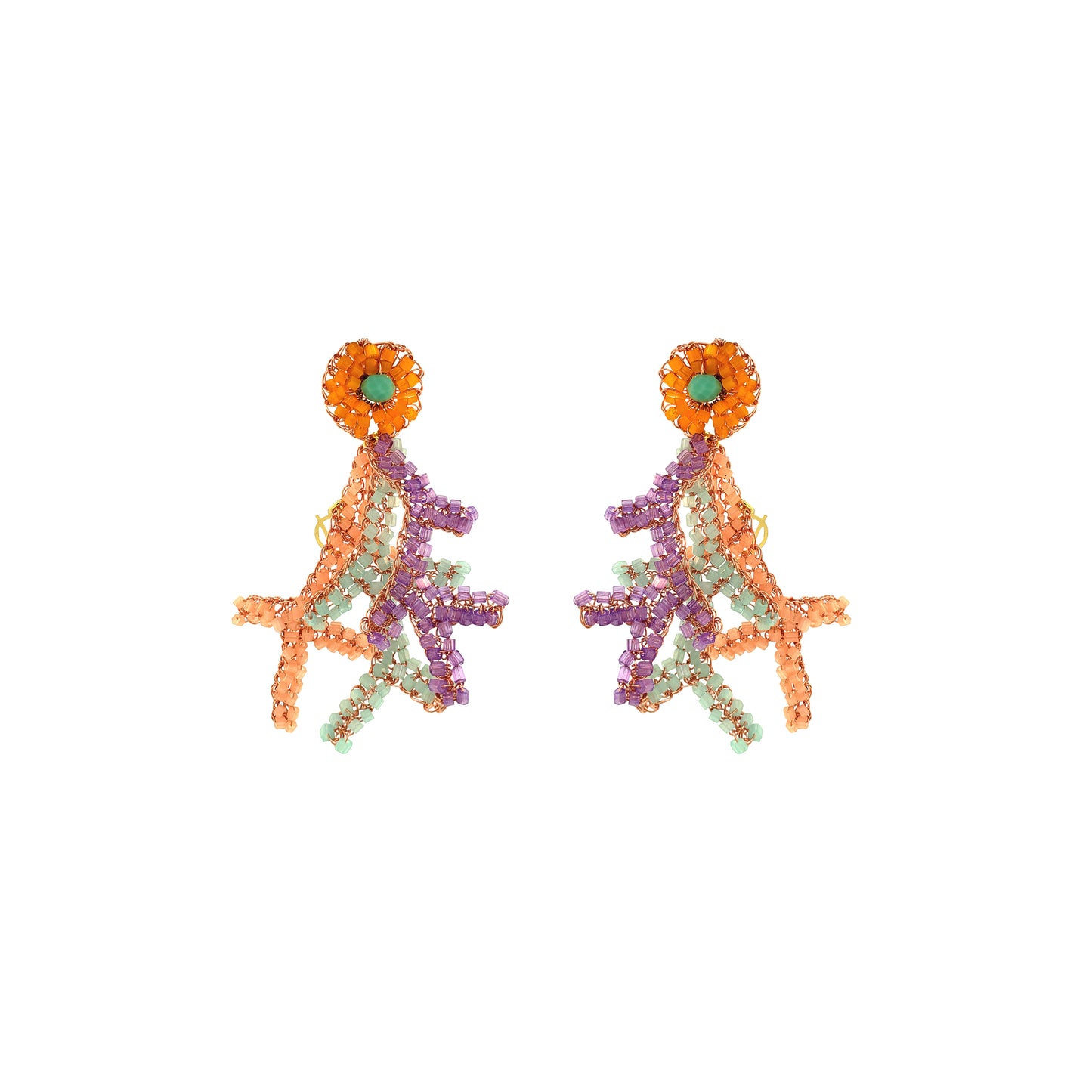 Brinco de Crochê Coral Sweet Gummy Mix