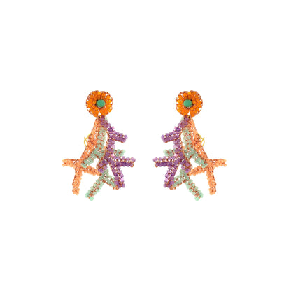 Brinco de Crochê Coral Sweet Gummy Mix