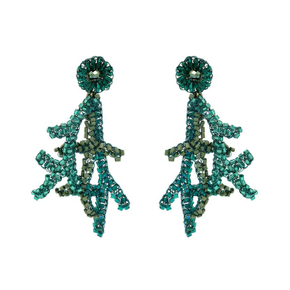 Brinco de Crochê Coral Teal