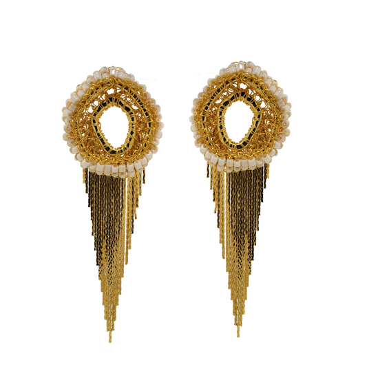 Brinco de Crochê Taliesin Dourado