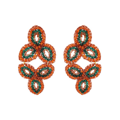 Brinco de Crochê Element Laranja Mystic Forest