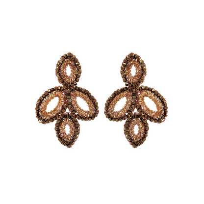 Brinco de Crochê Liberty Castanho