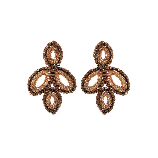 Brinco de Crochê Liberty Castanho