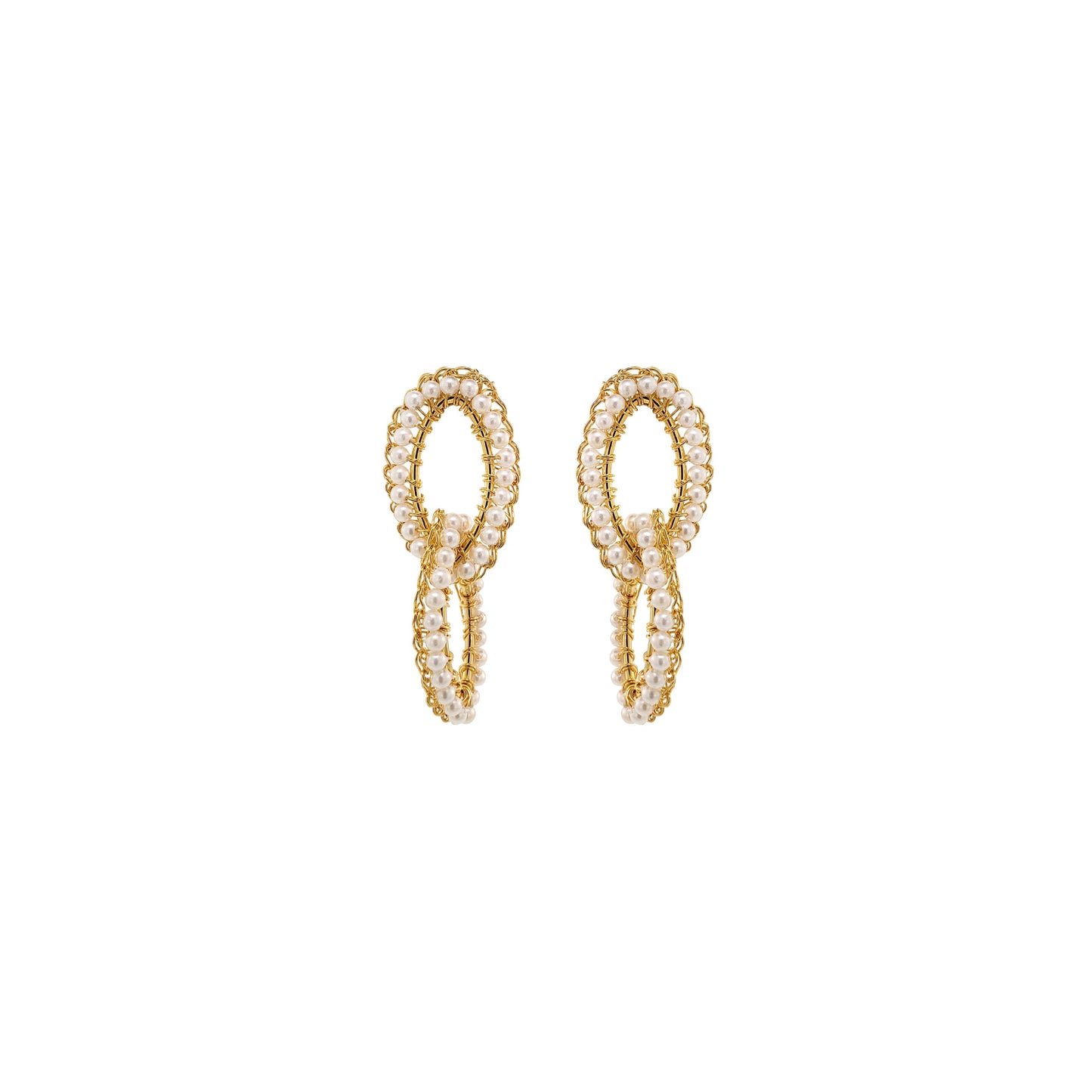 Brinco de Crochê Mia Wild Cards Pérola