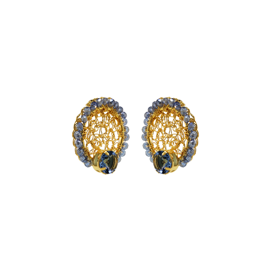 Brinco Prisma Mandala Pequeno Lavanda