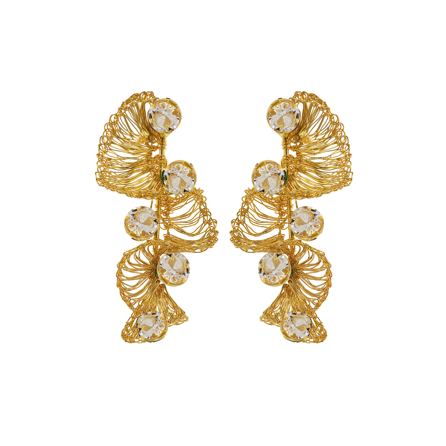 Brinco Jabot Prisma Cristal