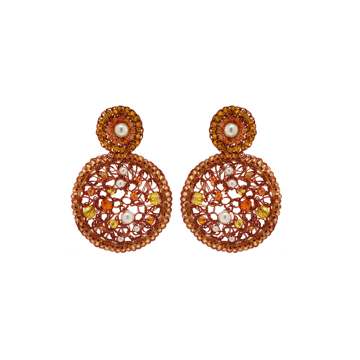 Brinco Mandala Cristais Open Mesh Sunset