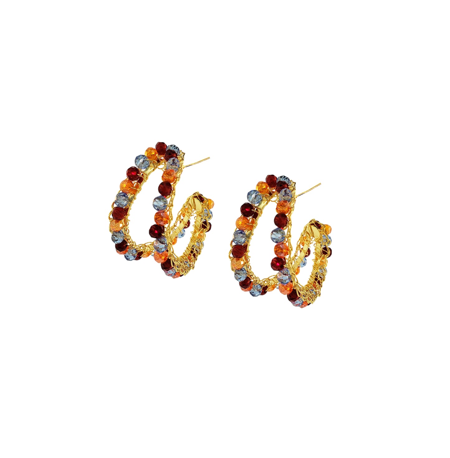 Brinco de Crochê Nina Maxi Sunrise Mix