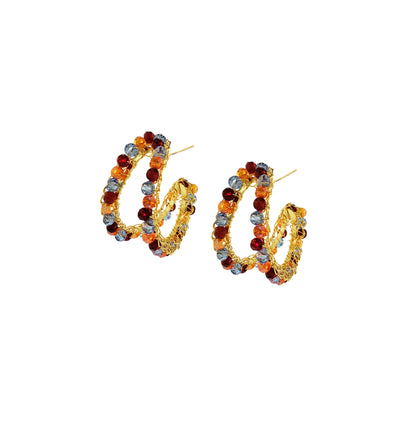 Brinco de Crochê Nina Maxi Sunrise Mix