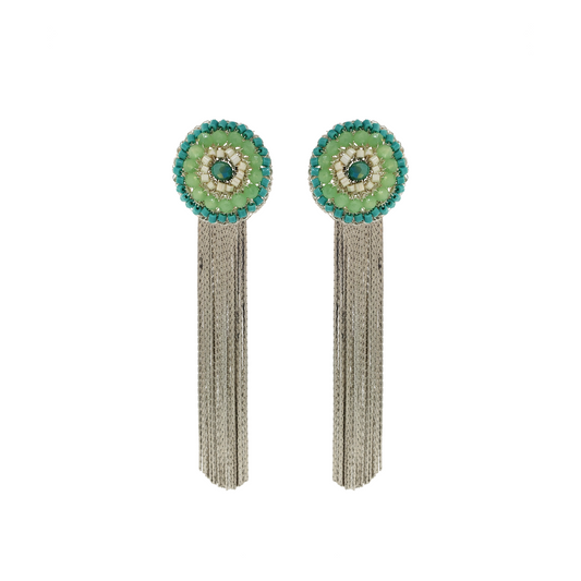 Brinco Franja Botão Ocean Breeze