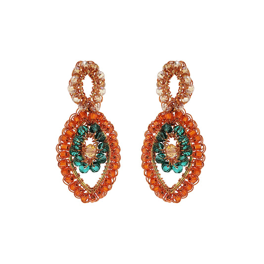 Brinco de Crochê Imbirema Laranja Mystic Forest