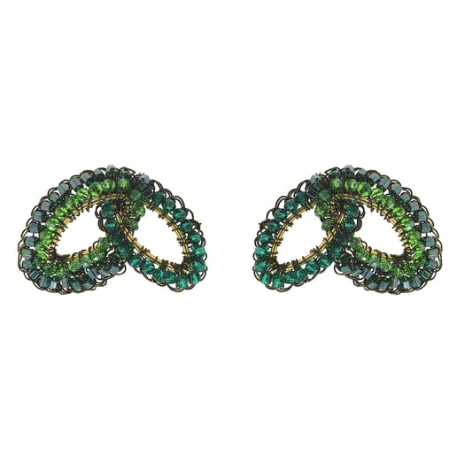 Brincos Crochê Frutos Duo Verde Mystic Florest