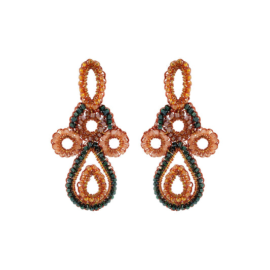 Brinco de Crochê Atlântica Laranja Mystic Forest