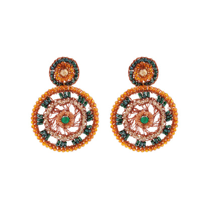 Brinco de Crochê Ipê Laranja Mystic Forest