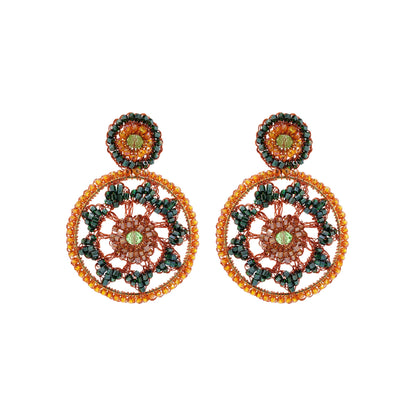 Brinco de Crochê Desabroxar Laranja Mystic Forest