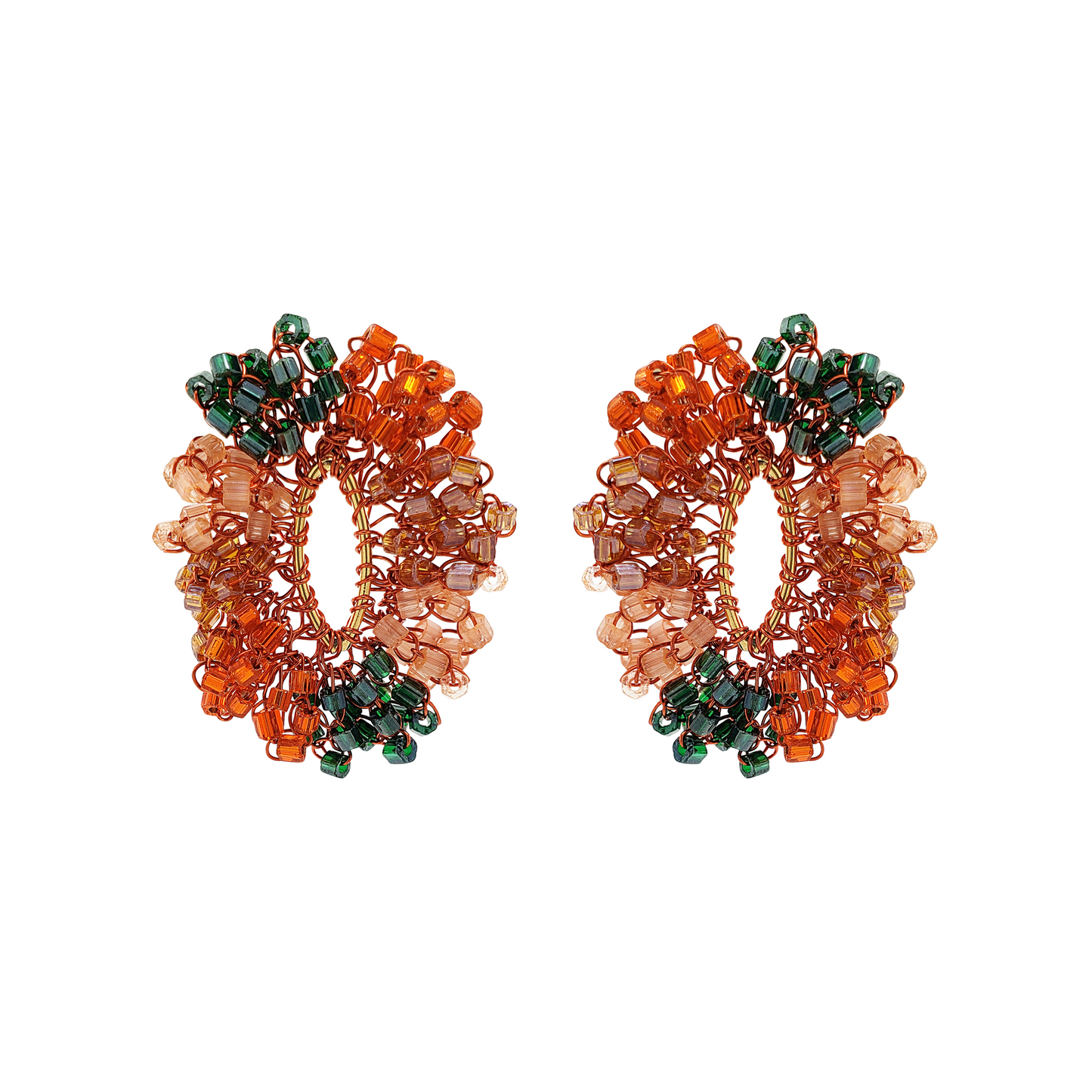 Brinco de Crochê Nature Laranja Mystic Forest
