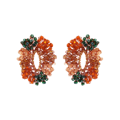 Brinco de Crochê Nature Laranja Mystic Forest