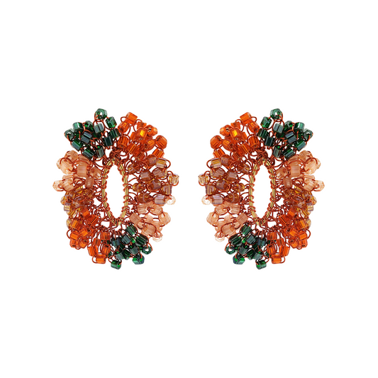 Brinco de Crochê Nature Laranja Mystic Forest
