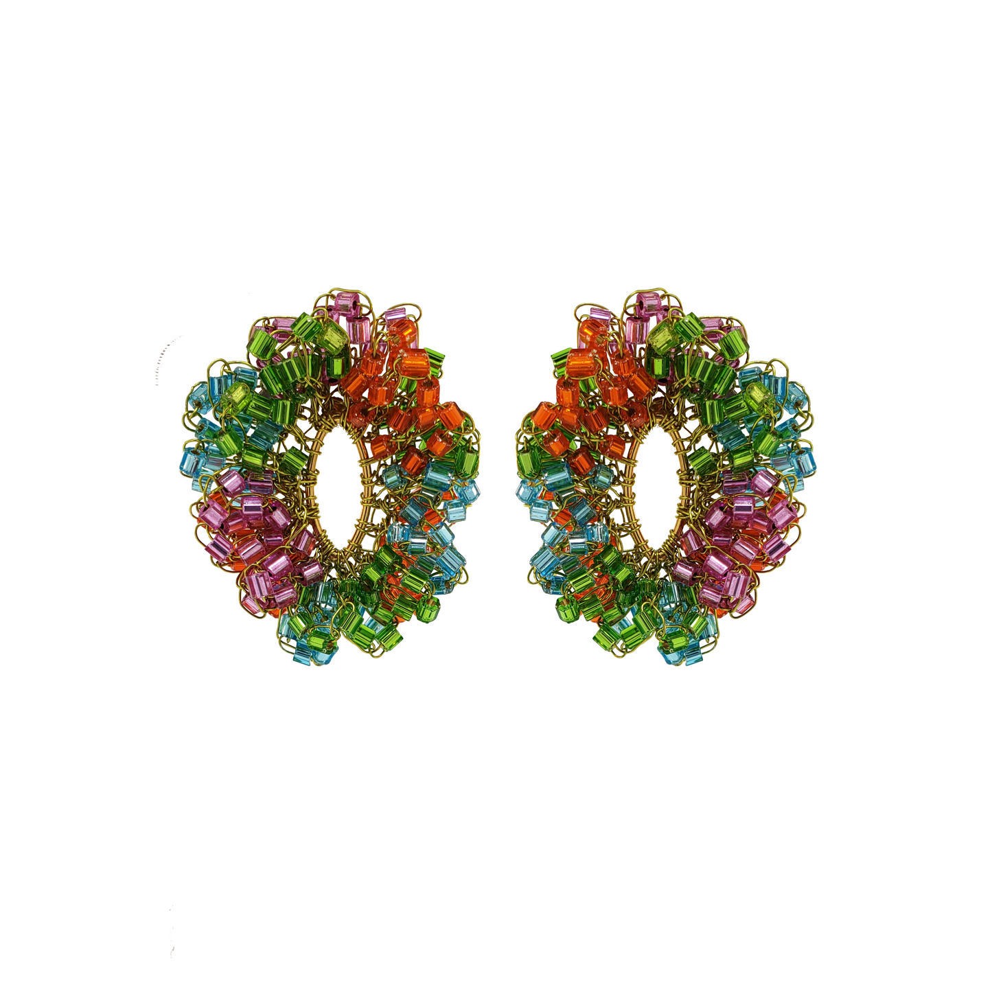 Brinco Oval Fru-Fru Confetti Collection