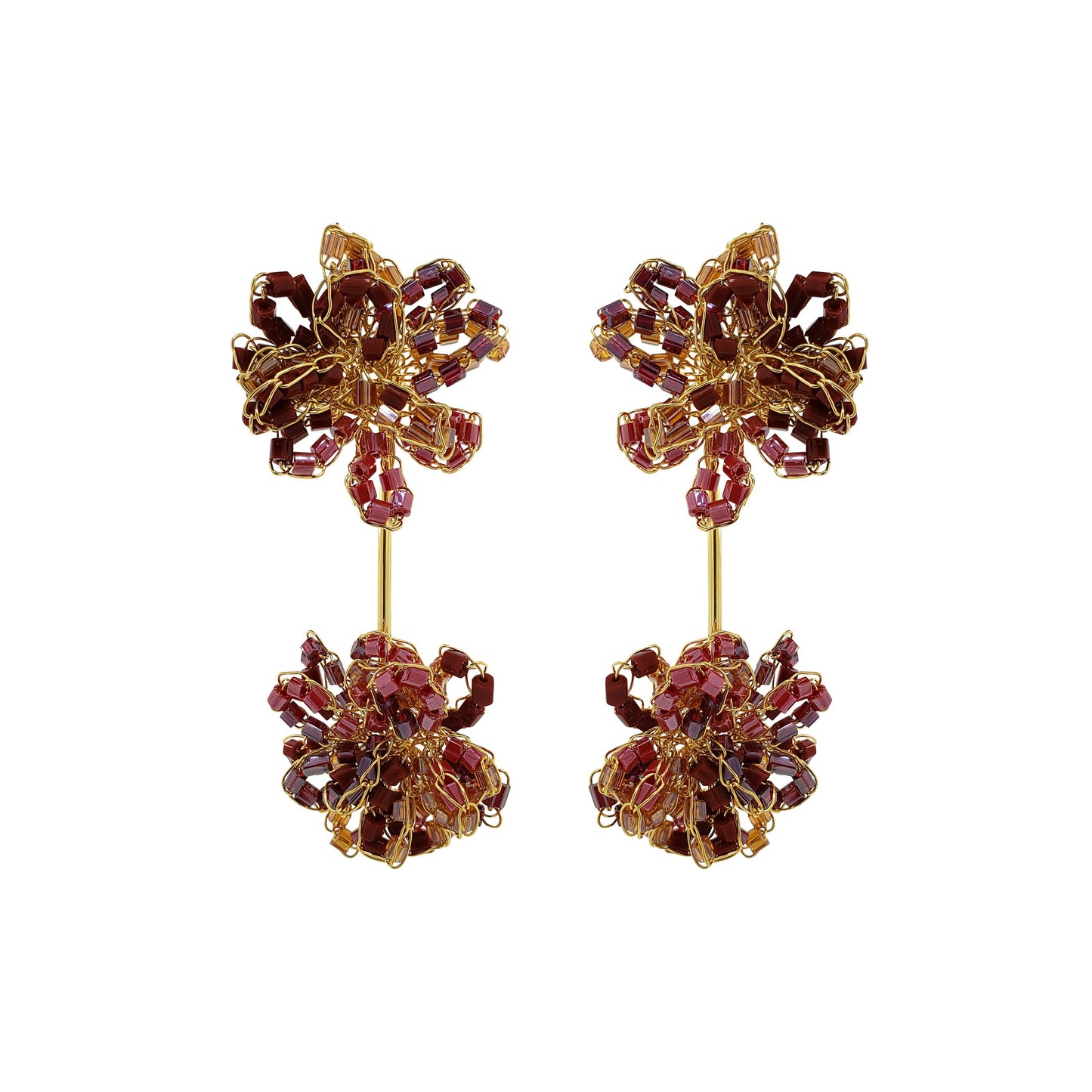 Brinco de Crochê Agatha Vermelho
