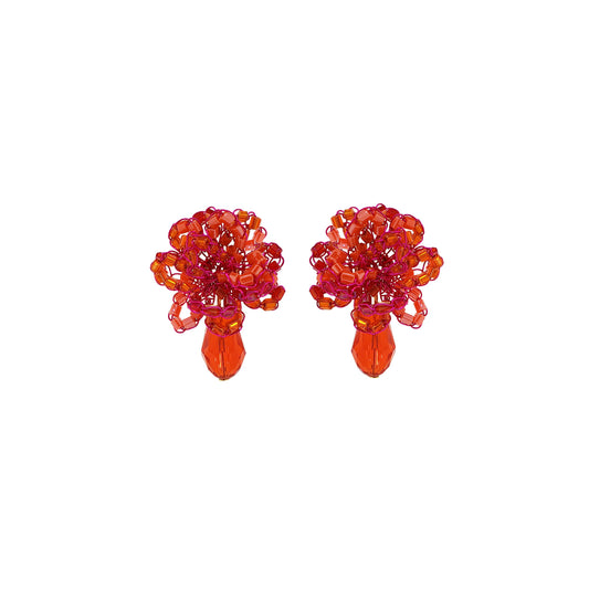 Brinco de Crochê Drizzle Mini Posts Aurora Rosa