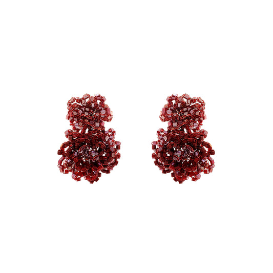 Brinco de Crochê Agnes Infinite Love - Burgundy