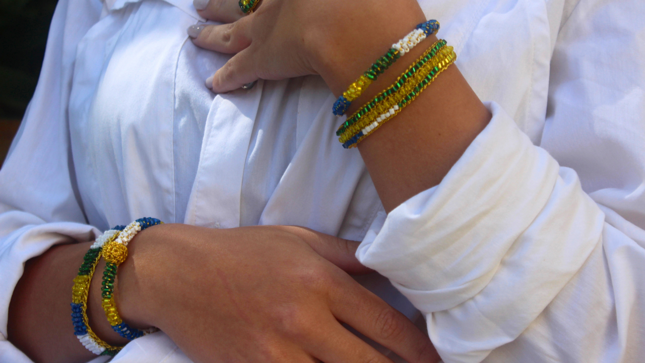 Bracelete de Crochê Hoop Edição Copa