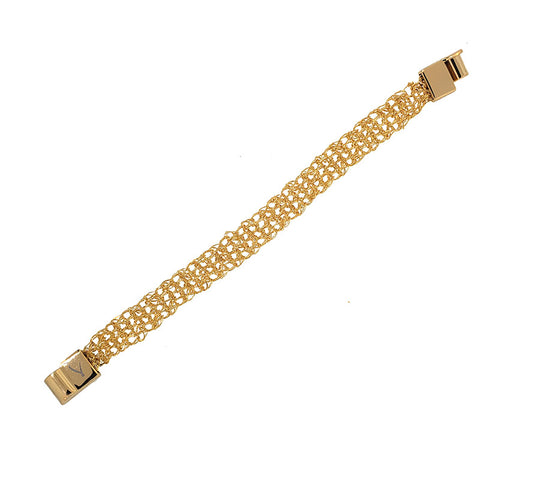 Bracelete de Crochê Dourado Narrow