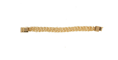 Bracelete de Crochê Dourado Narrow