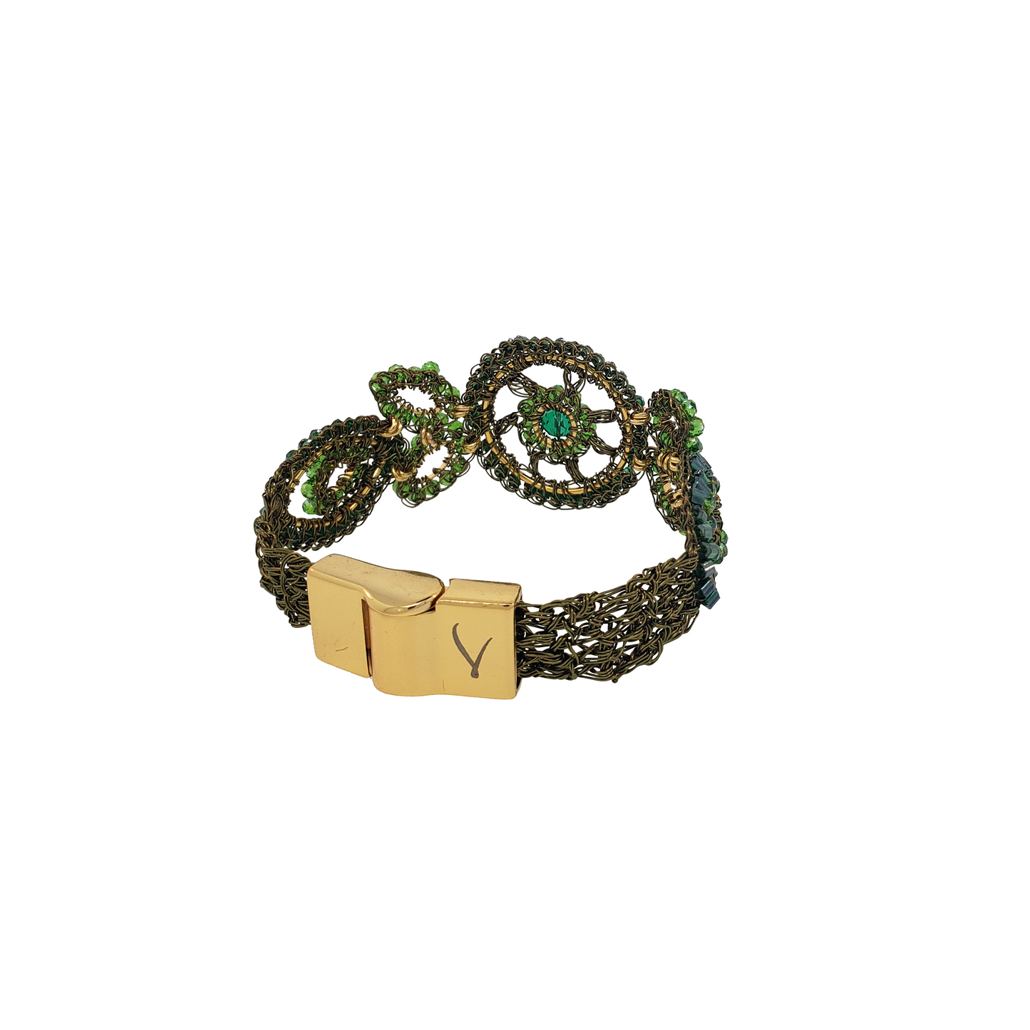 Bracelete de Crochê Embaúba Verde Mystic Forest