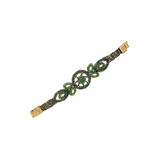Bracelete de Crochê Embaúba Verde Mystic Forest