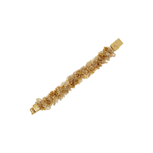 Bracelete de Crochê Fru-fru Branco Mystic Forest