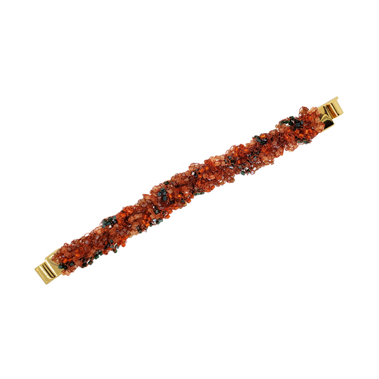 Bracelete de Crochê  Fru-fru Laranja Mystic Forest