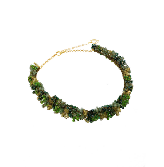 Colar de Crochê Fru-fru Verde Mistic Forest